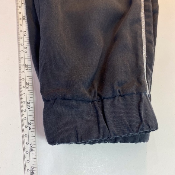 Zara Z 1975 Denim Pull On Black Silver Jogger Pants Women Small - Picture 4 of 10